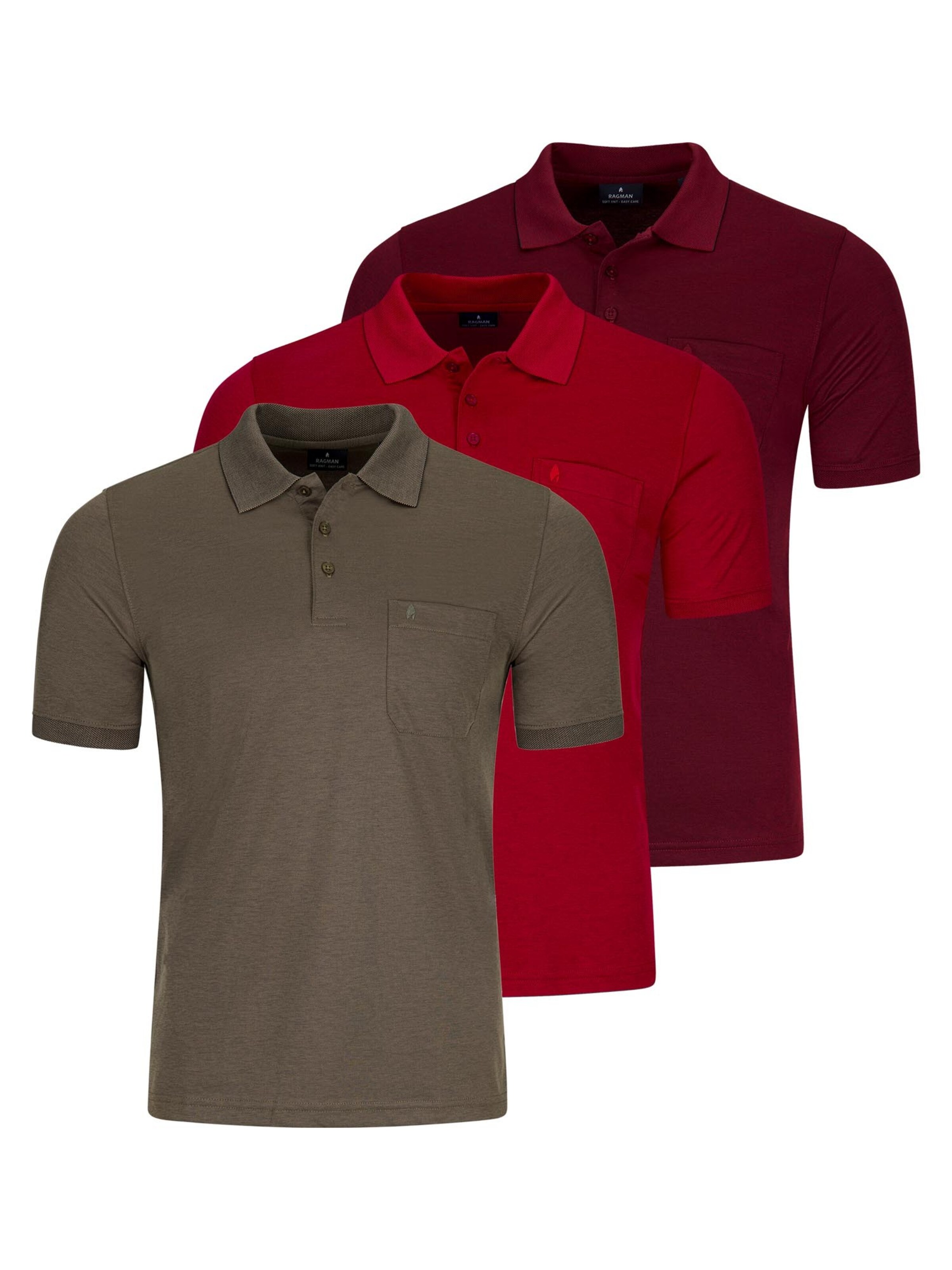 Ragman Shirt 'Basic' in Red: front