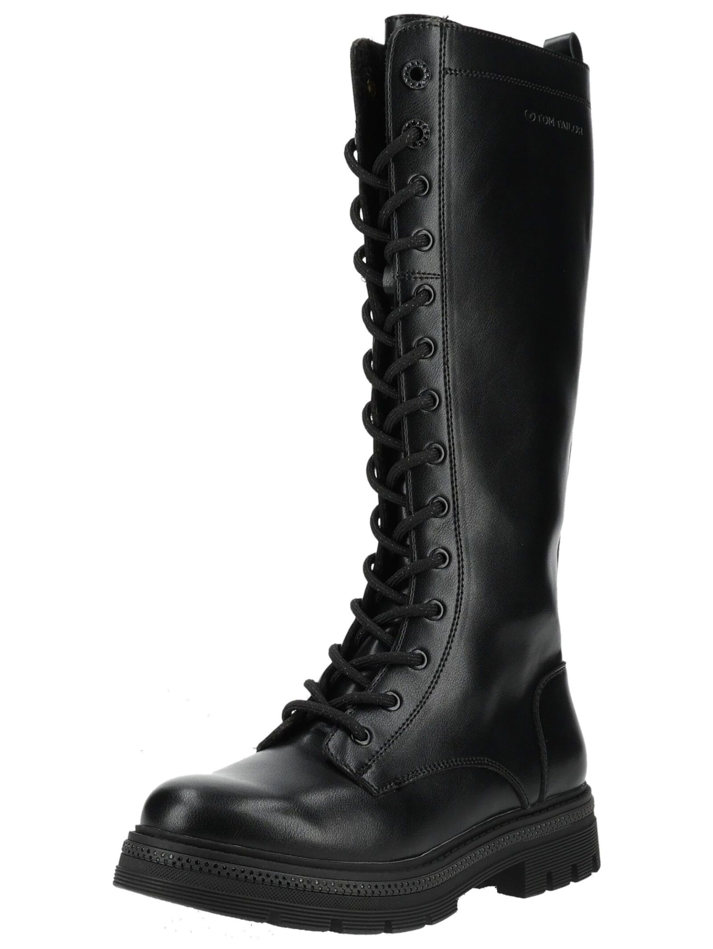 TOM TAILOR Stiefel in Schwarz: Vorderseite