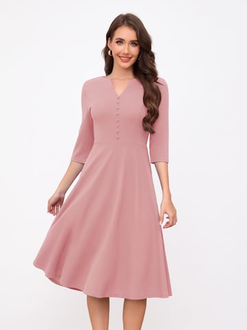 Zapaka Cocktail Dress in Pink: front