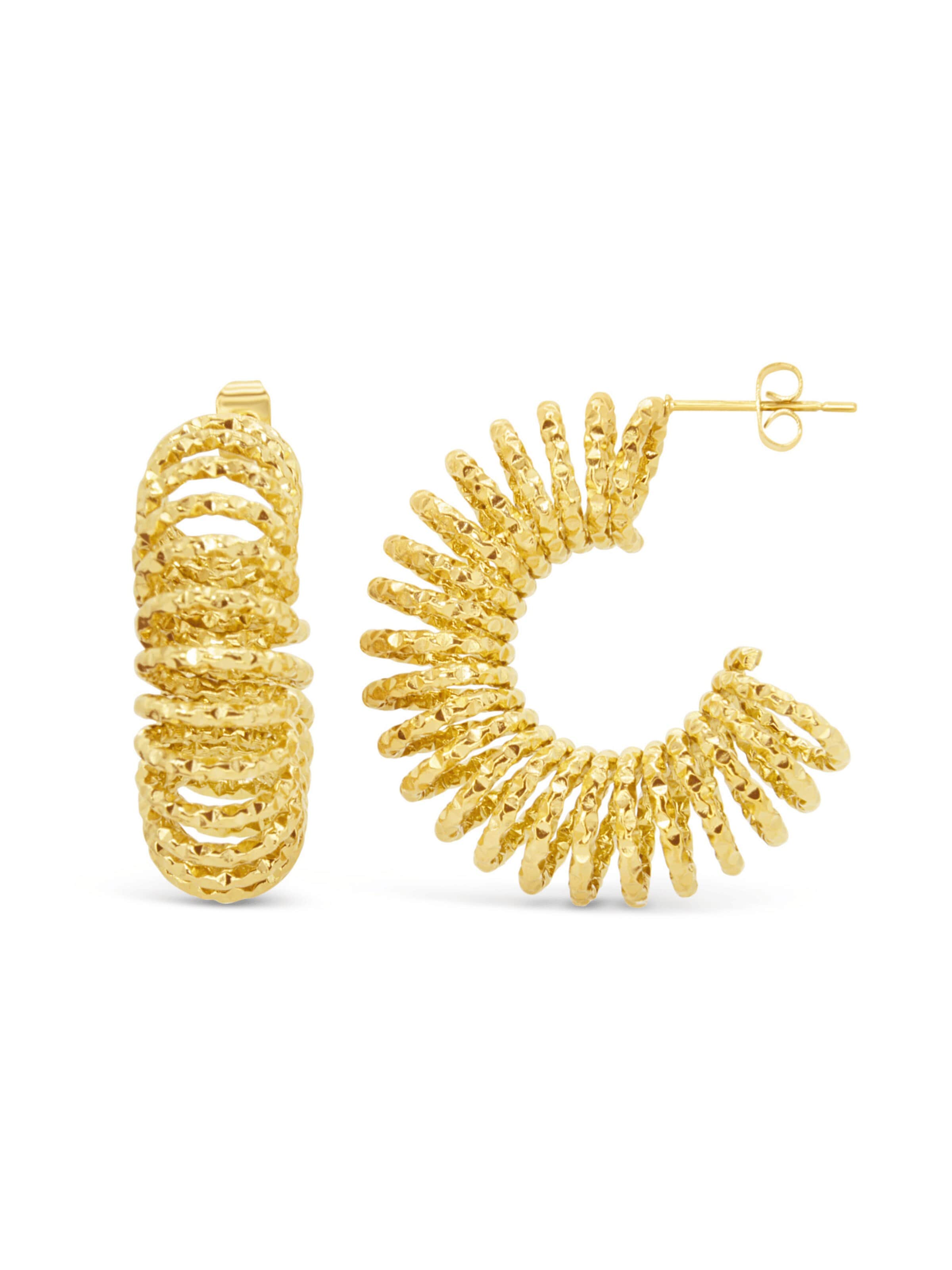 ARS-ARGENTI Ohrringe 'SWINGIN’ SWIRLS'‌‌‌‌‌‌ in Gold: Vorderseite
