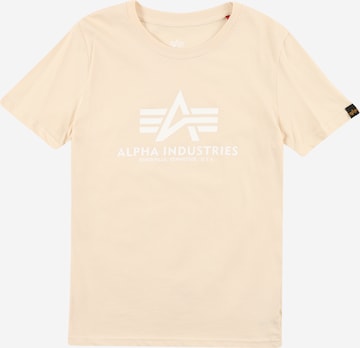 Maglietta di ALPHA INDUSTRIES in beige: frontale