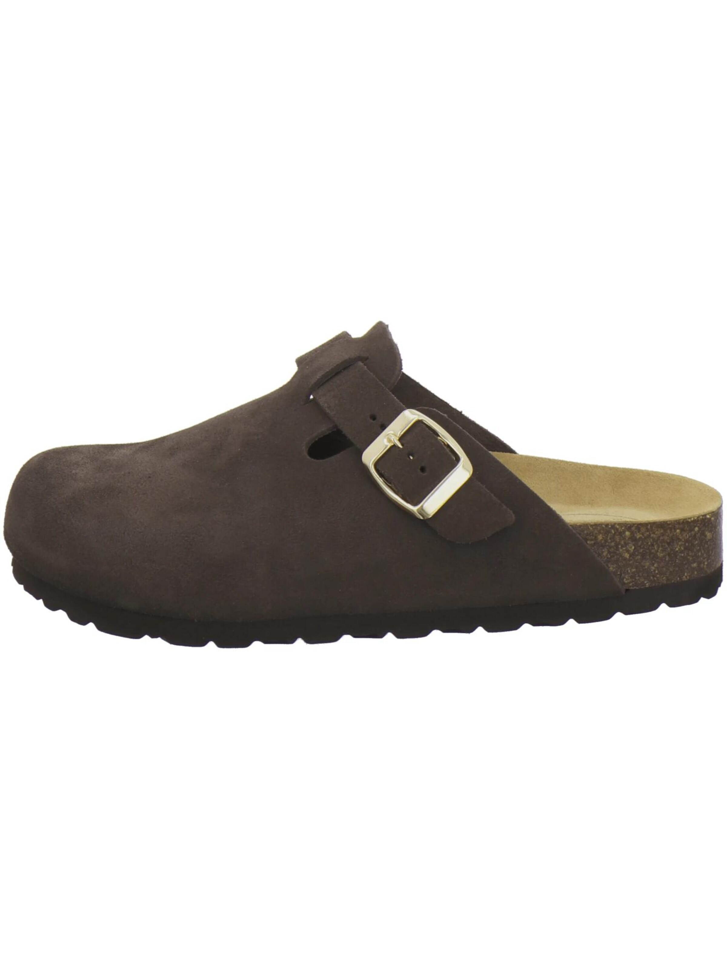 Sabots 'Clogs Damen espresso Veloursleder' AFS-Schuhe en marron
