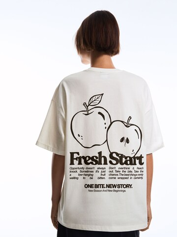 Maglietta di Bershka in bianco: frontale