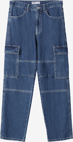 Jeans cargo Bershka en bleu : devant