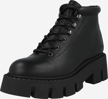 Copenhagen Lace-Up Ankle Boots in Black: front