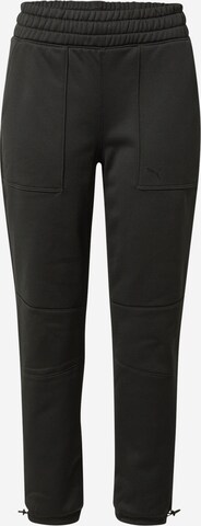 Pantaloni sport de la PUMA pe negru: față