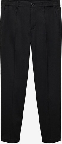 MANGO MAN Slim fit Pleat-Front Pants 'Ares' in Black: front