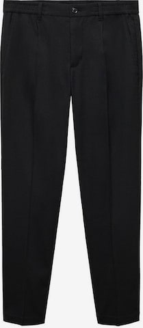 MANGO MAN Slim fit Pleat-Front Pants 'Ares' in Black: front