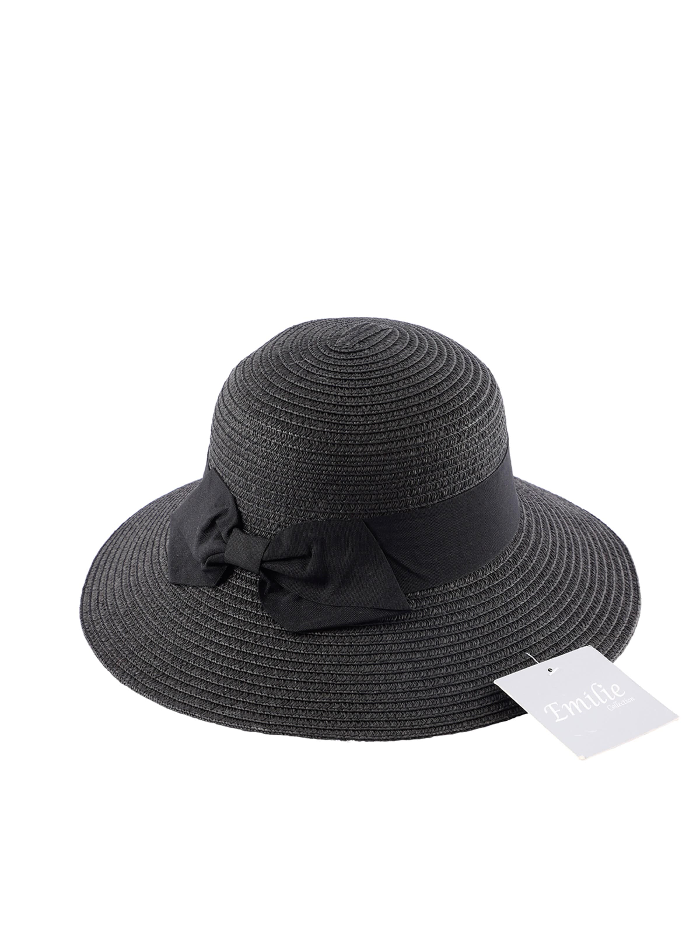 Cappello 'Hat with bow' di Emilie collection in nero: frontale