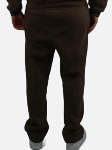 HEFTYKA Loose fit Workout Pants 'OPEN' in Brown