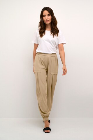 Effilé Pantalon harem 'Jenna' Kaffe en beige