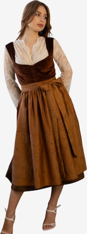 INNA.Trachten Dirndl 'Valoura' in Braun: Vorderseite