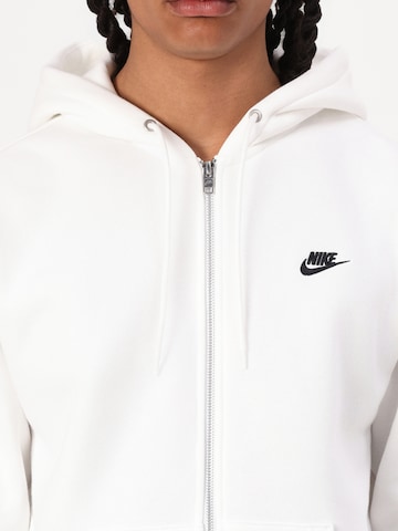 Nike Sportswear Ζακέτα φούτερ 'CLUB' σε λευκό