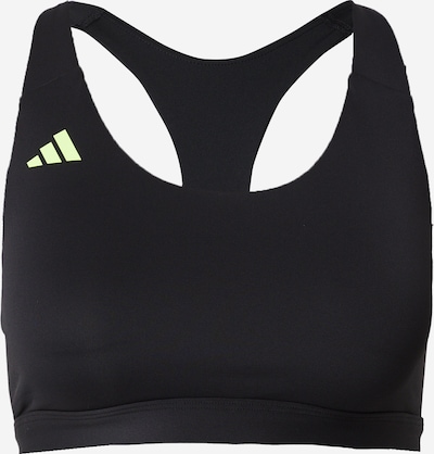 ADIDAS PERFORMANCE Sport bh 'Adizero Essentials Run Medium Support' in de kleur Lichtgeel / Zwart, Productweergave