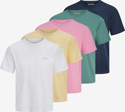 JACK & JONES Paita 'JJCOLLEGE' värissä laivastonsininen / keltainen / smaragdi / roosa / valkoinen, Tuotenäkymä