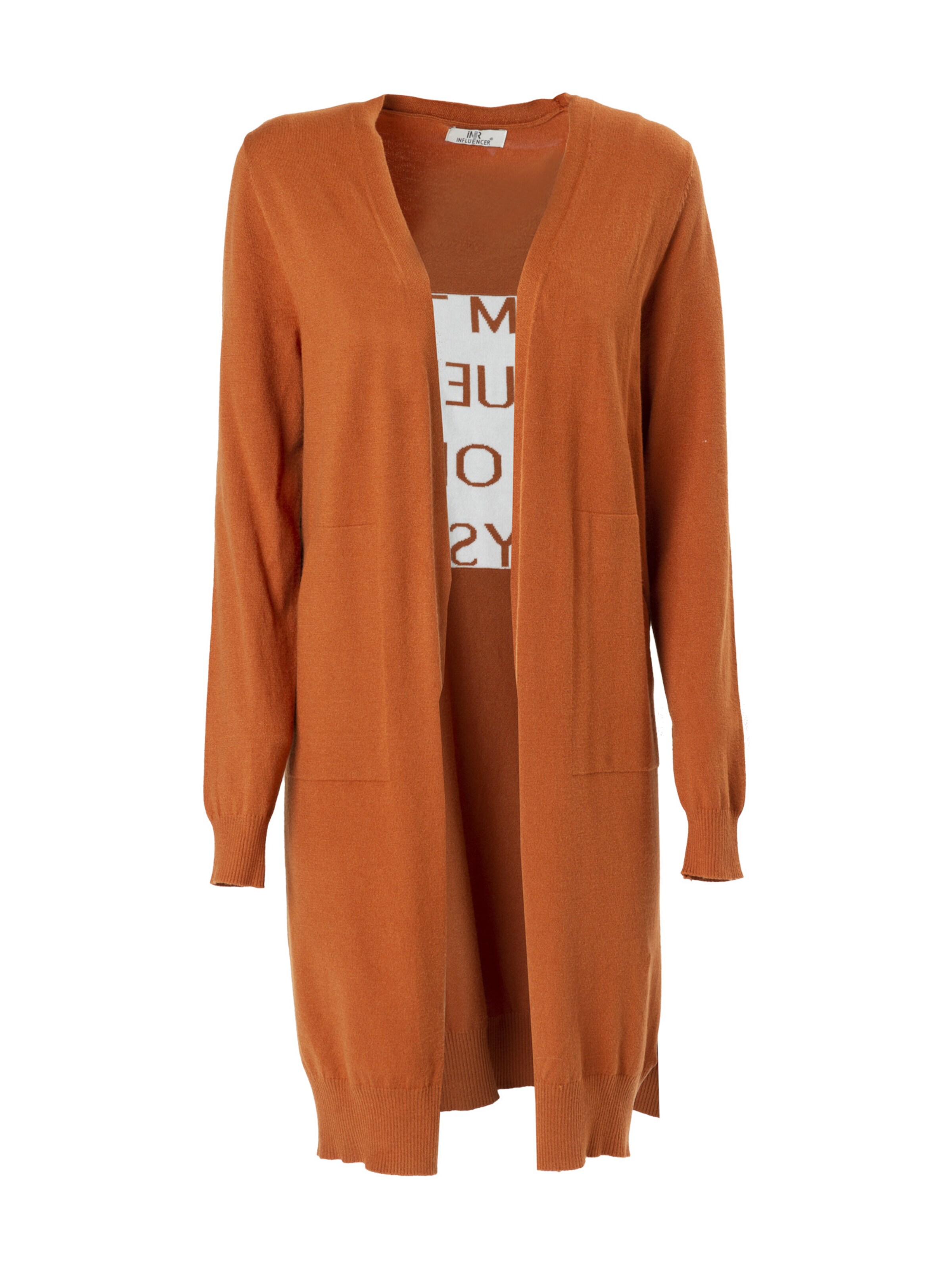 Influencer Kardigán - barna: elől