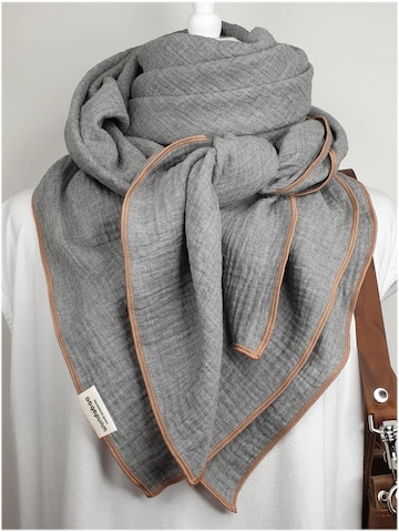 wundabaa Scarf 'Musselin' in Grey