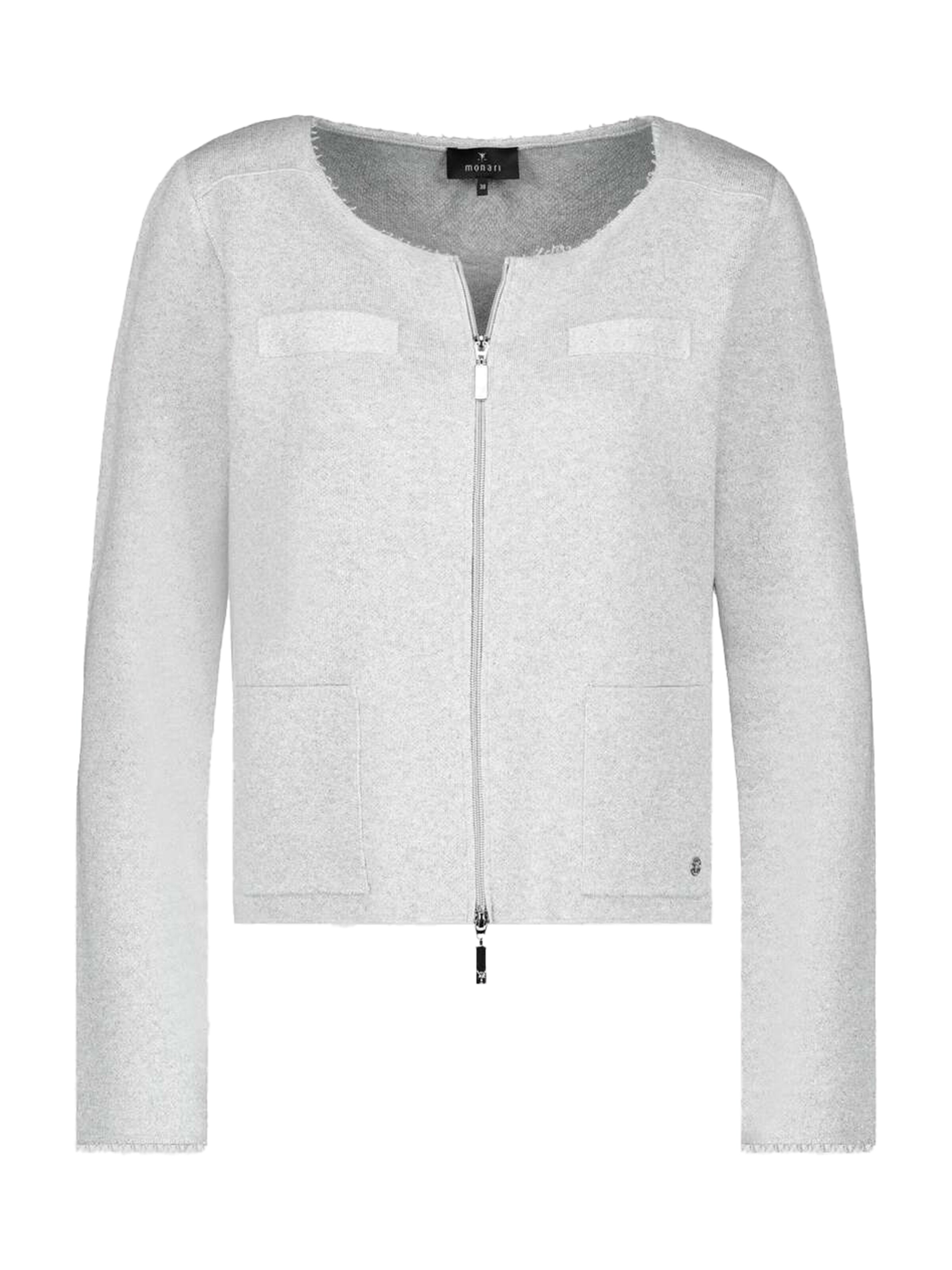 monari Πλεκτή ζακέτα σε γκρι: μπροστά