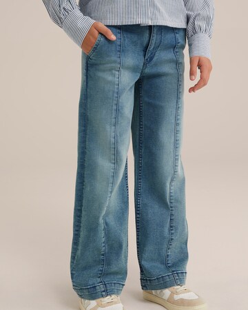 Wide leg Jeans di WE Fashion in blu: frontale