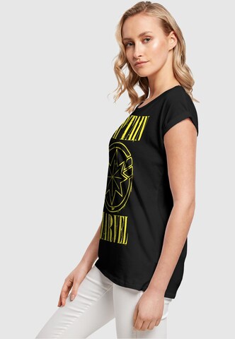 ABSOLUTE CULT Shirt 'Captain Marvel - Grunge' in Black