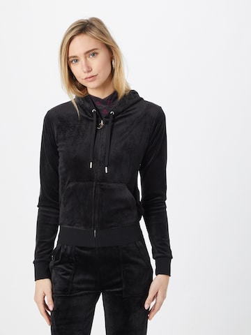 Juicy Couture Sweatjacka 'ROBERTSON' i svart: framsida