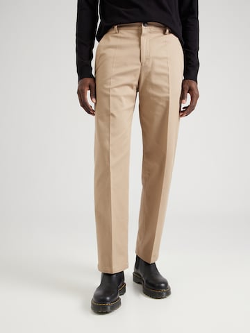 SELECTED HOMME Regular Trousers with creases 'WILLIAM' in Grey: front