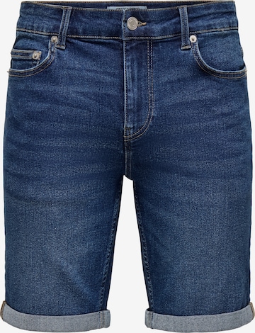 Only & Sons Shorts 'Ply DBD 6188' in Blau: Vorderseite
