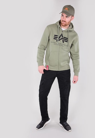 ALPHA INDUSTRIES Sweatjacke in Grün