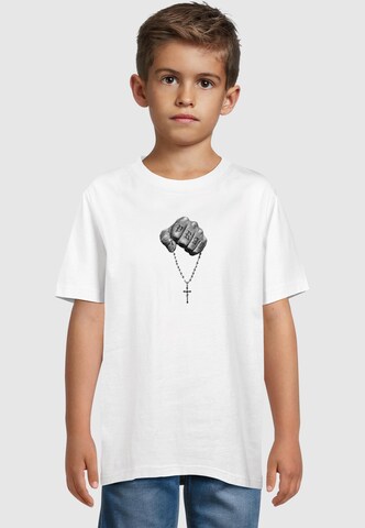 Tricou 'Faith Meets Strength' de la Mister Tee pe alb: față