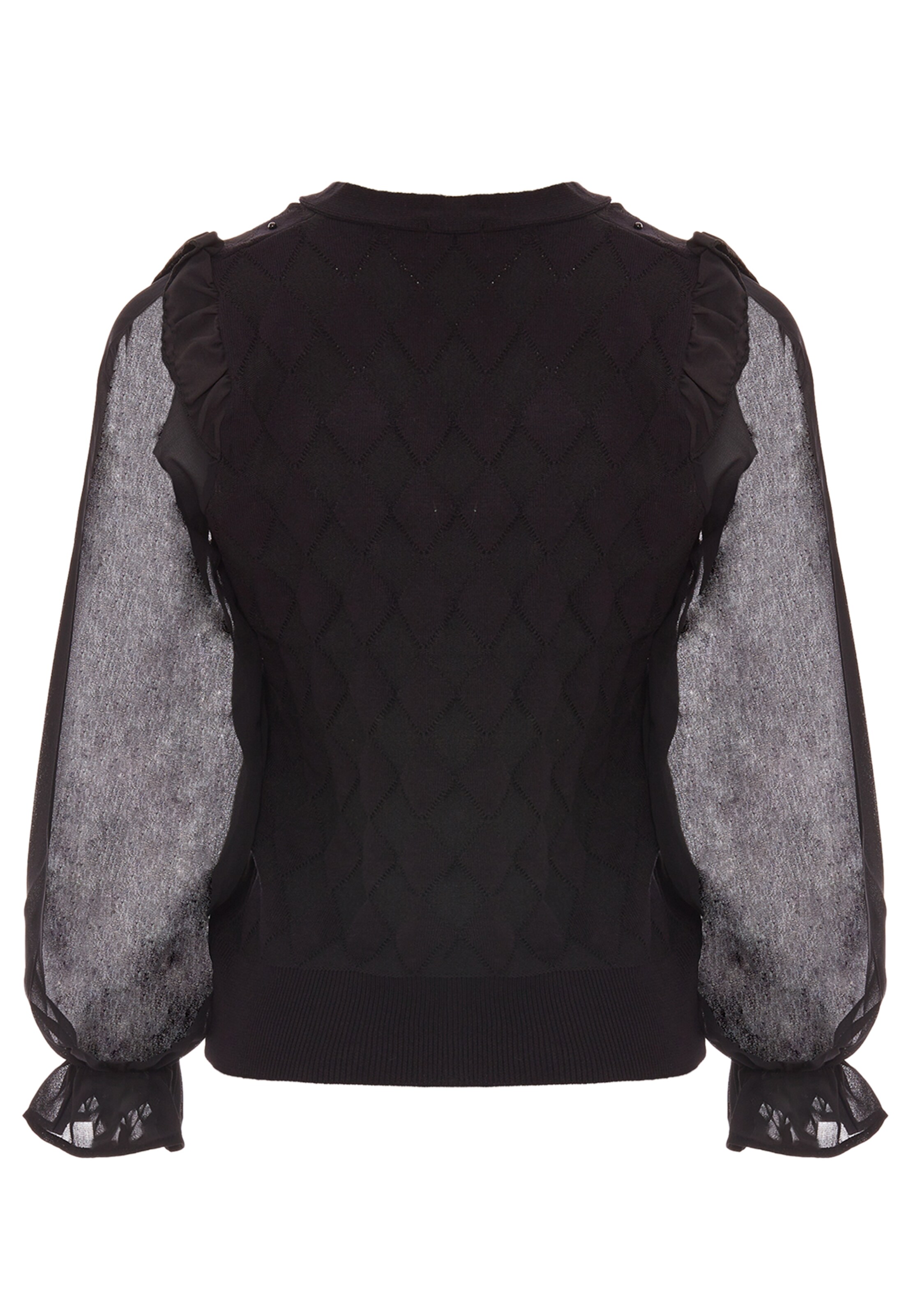 CARNEA - Casaco de malha em preto