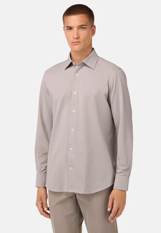 Coupe regular Chemise Boggi Milano en gris : devant