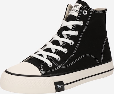 Sneaker înalt MUSTANG pe negru / alb, Vizualizare produs