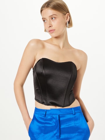 SOMETHINGNEW - Blusa 'LENE' en negro: frente