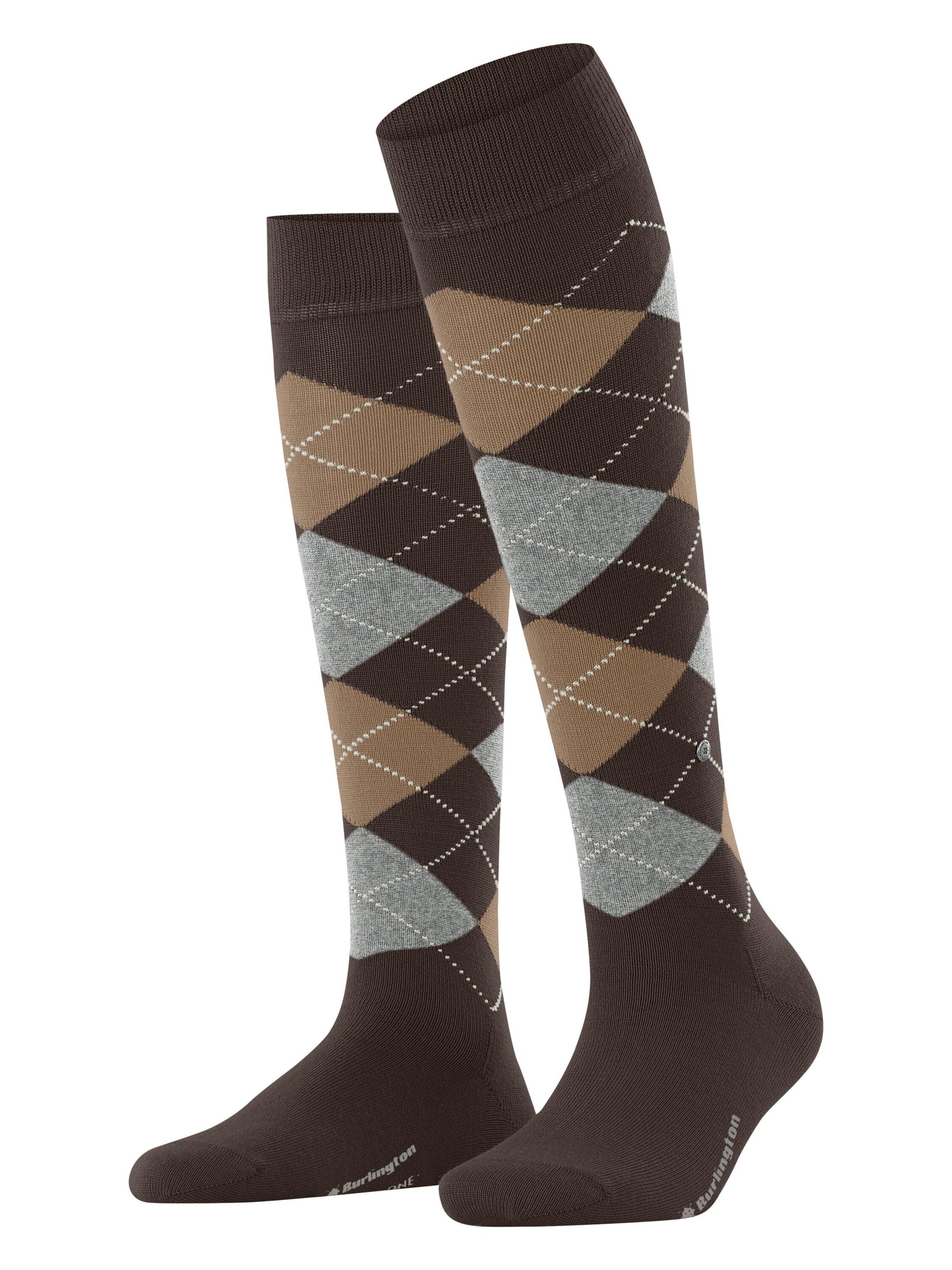 BURLINGTON Overknee Strümpfe 'Marylebone'‌‌‌‌ in Braun: Vorderseite