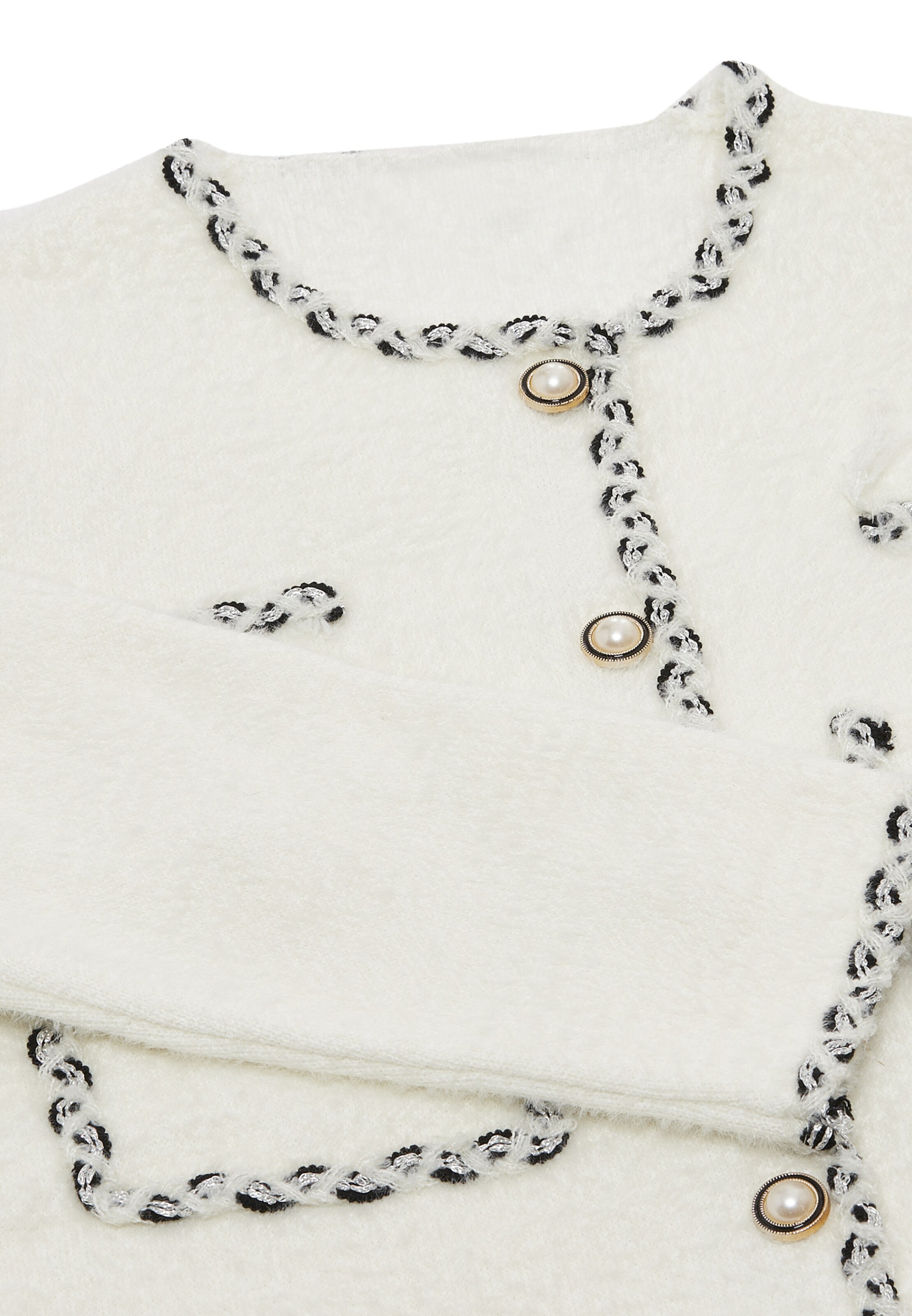 ZITHA Knit Cardigan in White