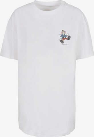 F4NT4STIC Shirt 'Tom And Jerry - Frankenstein Tom' in White: front