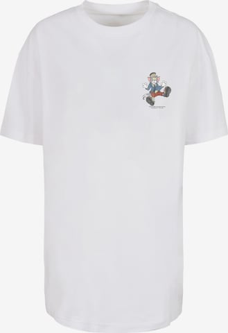 F4NT4STIC Shirt 'Tom And Jerry - Frankenstein Tom' in White: front