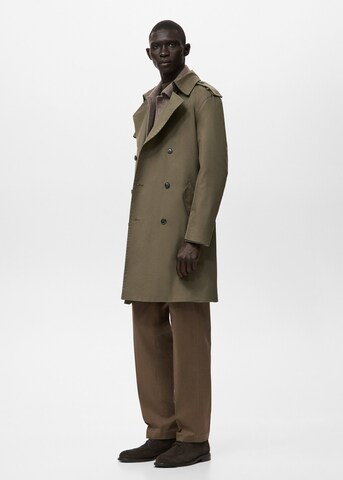 MANGO MAN Between-Seasons Coat in Brown