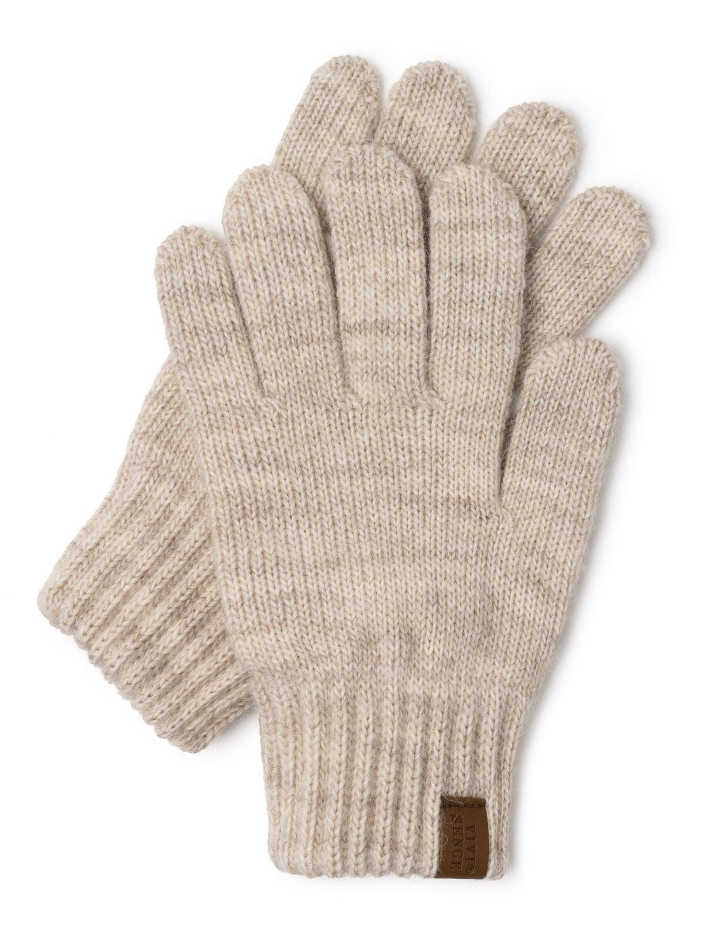 Vivisence Full Finger Gloves '7014R' in Beige: front