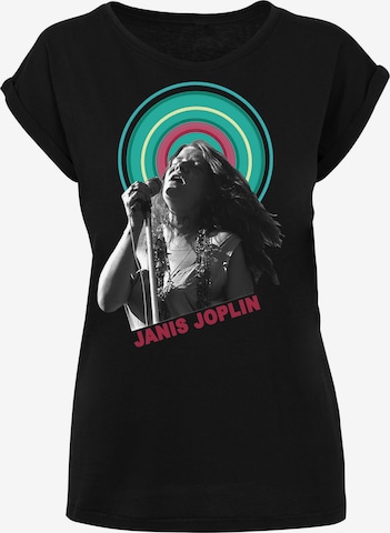 F4NT4STIC Shirt 'Janis Joplin' in Schwarz: Vorderseite