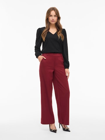 VILA Wide leg Pants 'VIVARONE' in Red