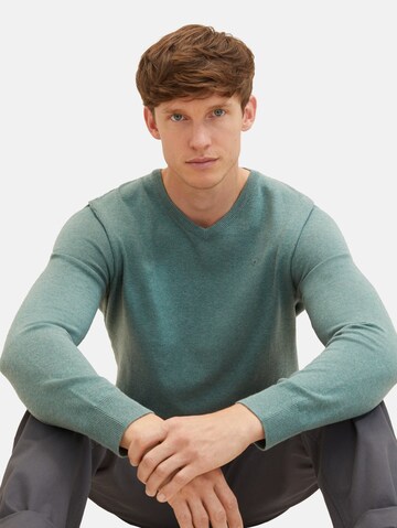 TOM TAILOR Regular Fit Pullover in Grün