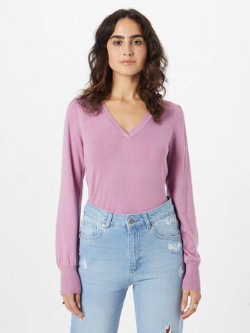 Fransa Sweater 'BLUME' in Purple: front