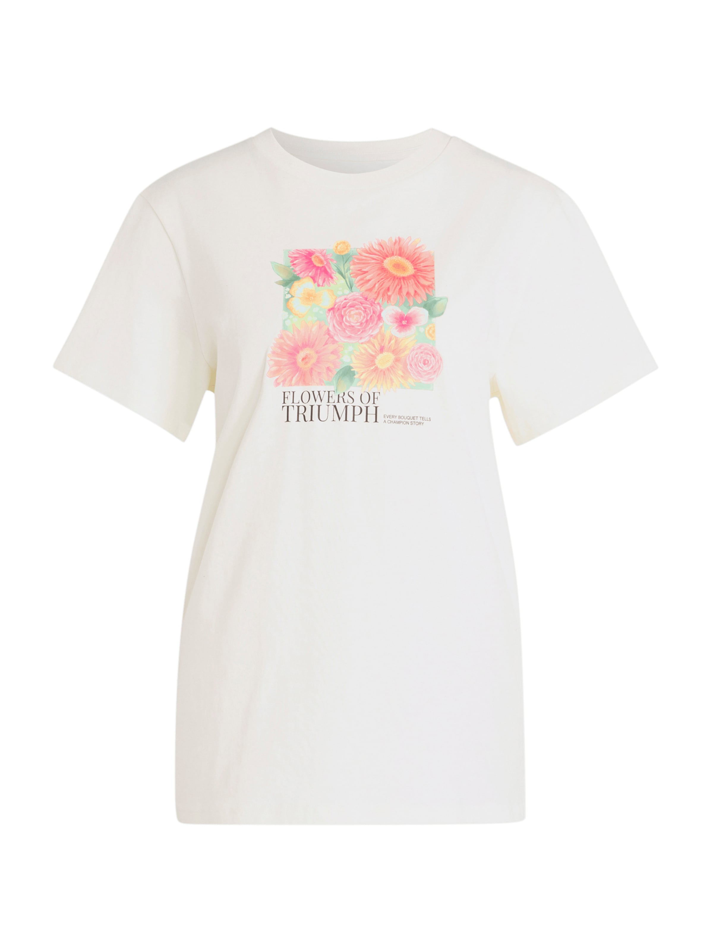 ADIDAS SPORTSWEAR - Camiseta funcional 'Floral' en blanco: frente
