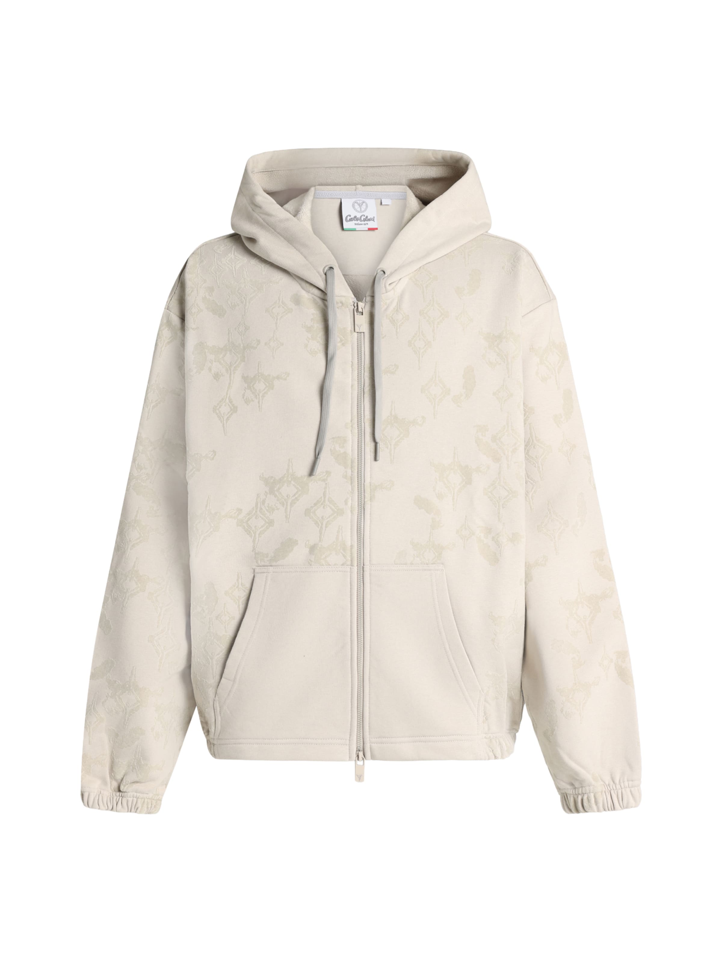 Veste de survêtement Carlo Colucci en beige : devant