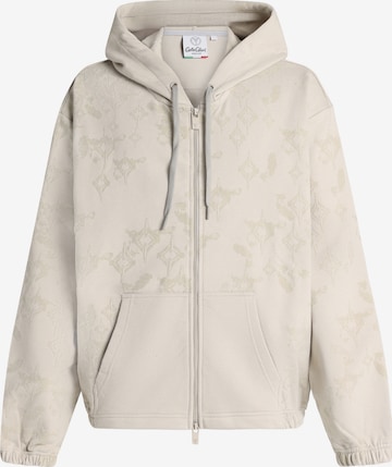 Giacca di felpa di Carlo Colucci in beige: frontale