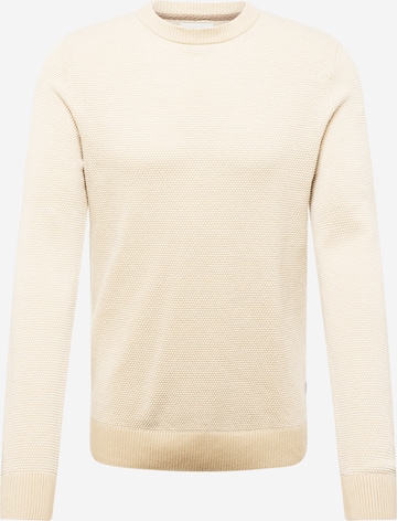 JACK & JONES Свитер 'JJEGlobe' в Бежевый: спереди