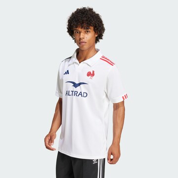 T-Shirt fonctionnel 'France Rugby Away' ADIDAS PERFORMANCE en blanc : devant