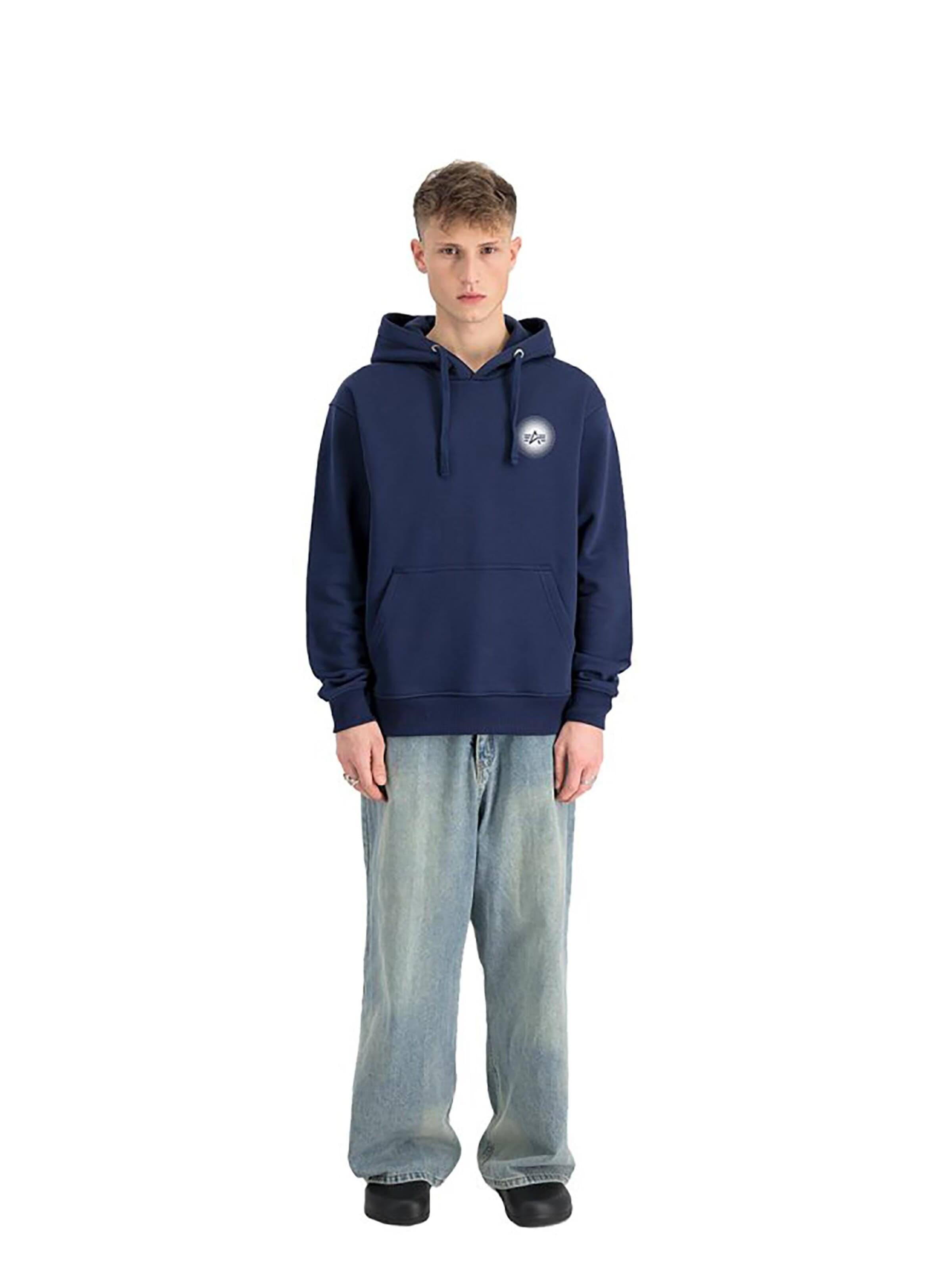 ALPHA INDUSTRIES Sweatshirt 'Doted SL'‌‌‌‌‌‌ in Blau: Vorderseite