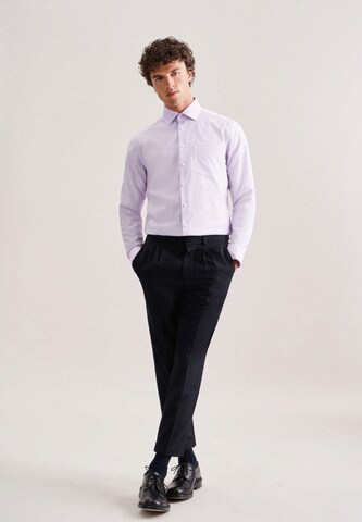 Regular fit Camicia business 'Smart Essentials' di SEIDENSTICKER in lilla